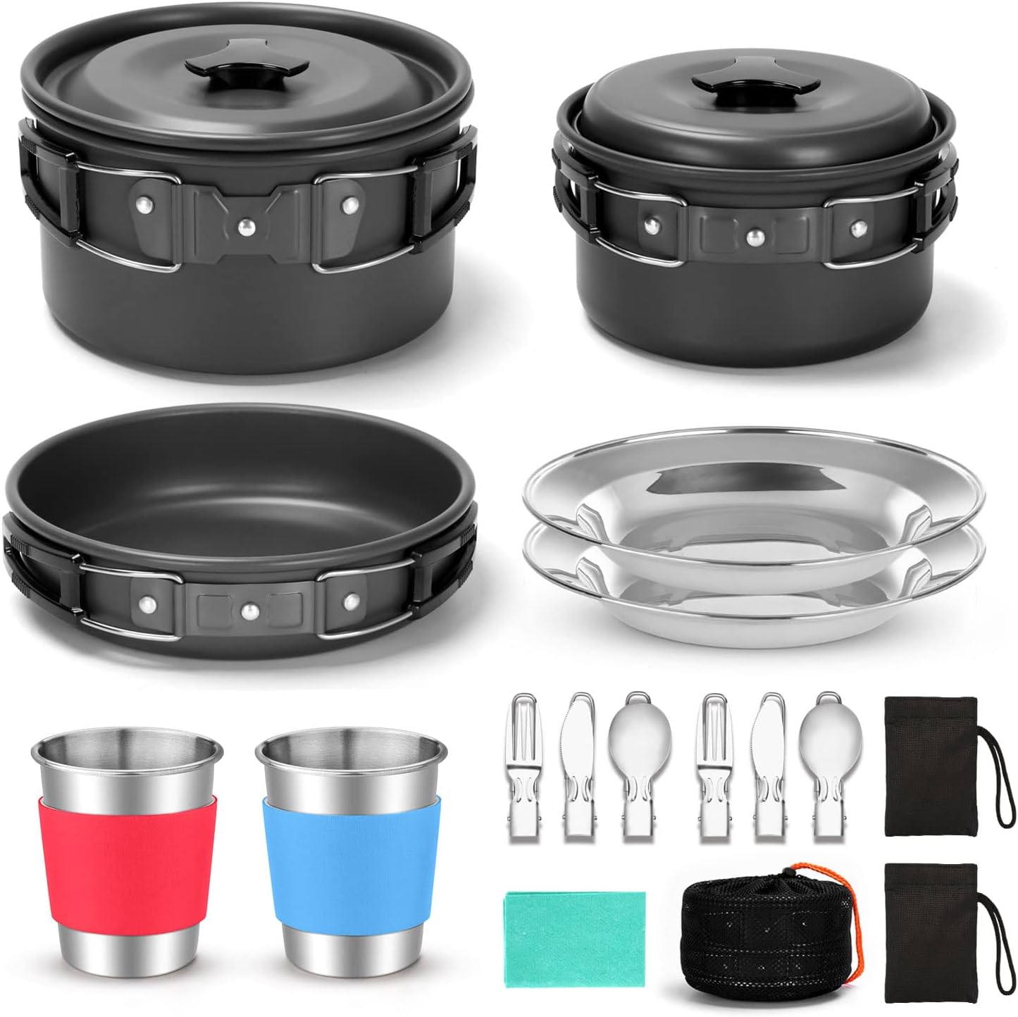 Trailforgie Collapsible Cookware Set (8-Piece)