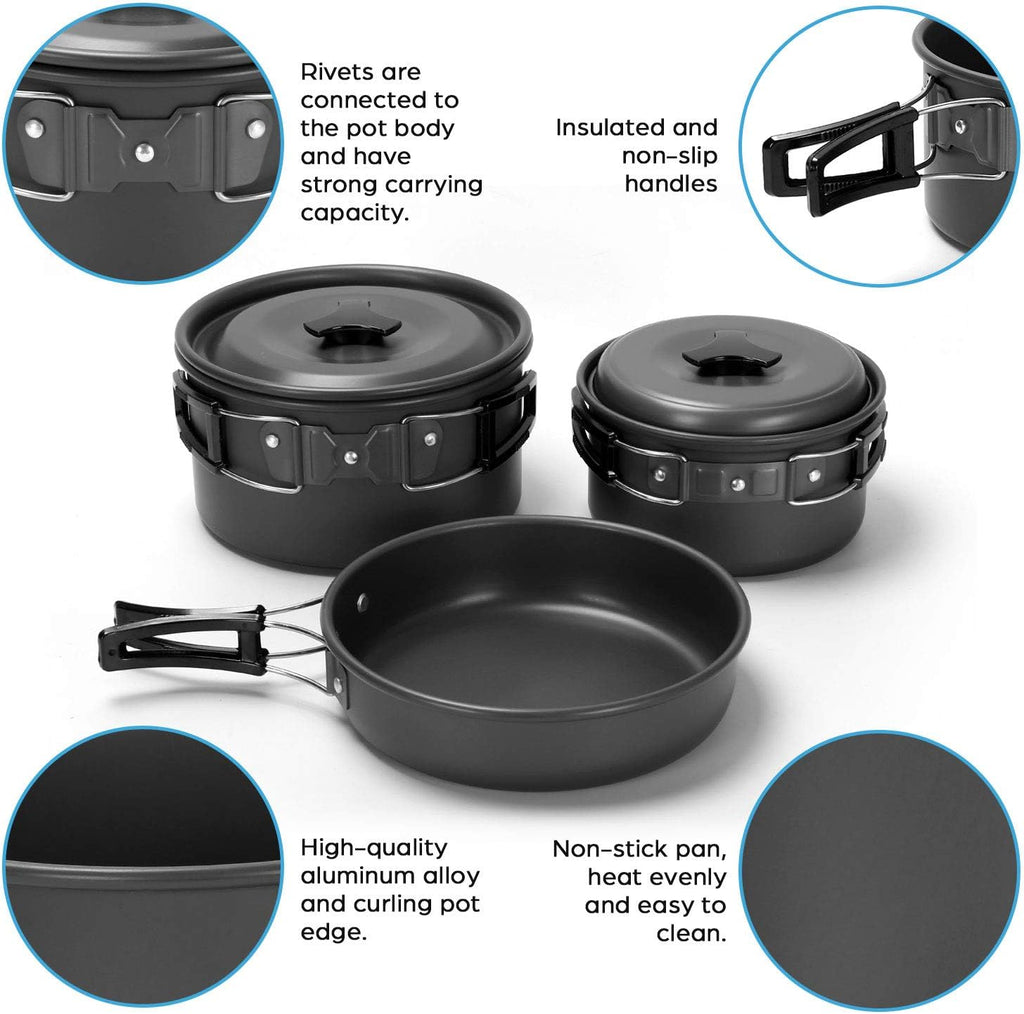 Trailforgie Collapsible Cookware Set (8-Piece)