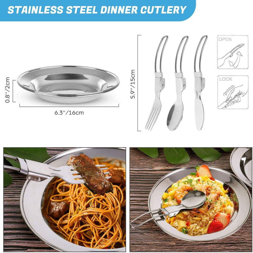 Trailforgie Collapsible Cookware Set (8-Piece)