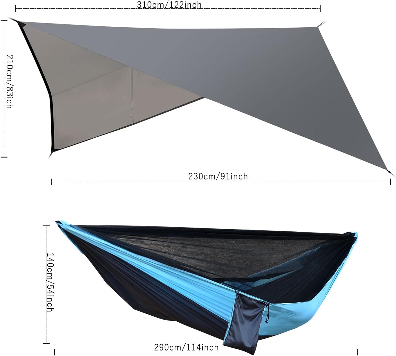 Trailforgie All-Weather Hammock with Rainfly