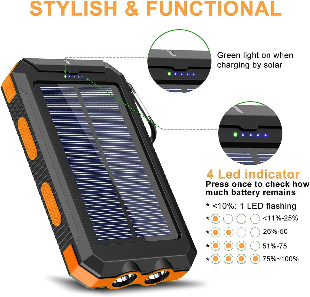 Trailforgie Solar Power Bank 38,800mAh